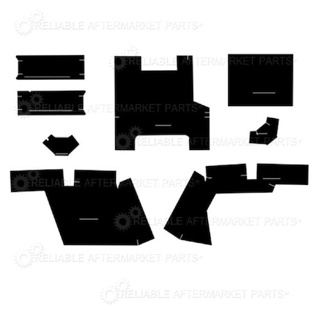 Aftermarket New 6 Piece Black Cab Kit w/ Headliner Made Fits Case-IH Tractor Models 2090 + K62090